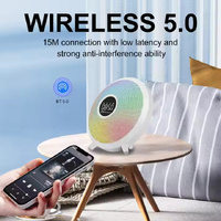 Night Light Digital Clock Super Bass Wireless Bluetooth Speaker Colourfull RGB light NEW