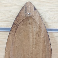 Fiji Wooden Tribal Mask Ornamental Wall Art Carved Fish Design 49cm