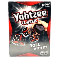 Hasbro Gaming Yahtzee Classic Board Game 5 Dice Shaker 80 Cards