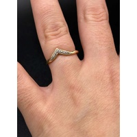 Ladies 9ct Yellow Gold Diamond Ring
