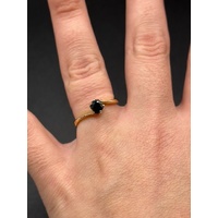 Ladies 18ct Yellow gold Blue Sapphire Ring