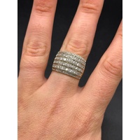 Ladies 9ct Yellow Gold Diamond Cluster Ring