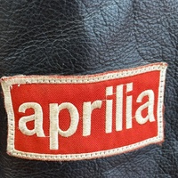 Aprilia Racing Italia Men's Leather Motorcycle Riding Jacket Black Red XL