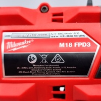 Milwaukee M18 Fuel Hammer Drill Driver 18V Cordless Brushless M18 FPD3 Skin Only