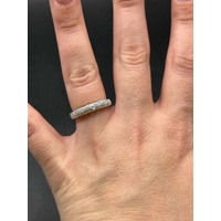 Ladies 18ct White Gold Diamond Cluster Dome Ring