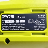 Ryobi RHV18 18V Cordless Handheld Vacuum Cleaner Skin Only