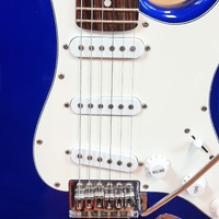 SX Standard Series Custom Handmade Electric Guitar Blue and White with Soft Case