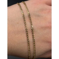 Ladies 9ct Yellow Gold Curb Link Chain & Cross Pendant 