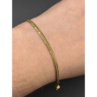 Unisex 18ct Yellow Gold Tight Curb Link Bracelet