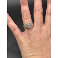 Ladies 14ct Yellow Gold Diamond Cluster Ring