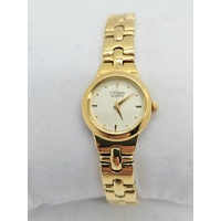 Citizen Ladies Gold Tone Analogue Quartz Watch Cream Dial EJ4103-54P
