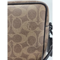 Coach CET69 C2654 Tristan Crossbody Bag 14 Signature Canvas Brown Dust Bag COA