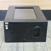 Reptile One Deluxe Timber Python Hatchling Enclosure 45x29x15cm Black