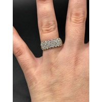 Ladies 9ct Yellow Gold Diamond Cluster Ring