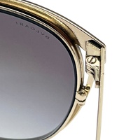 BVLGARI BV6083 2018/8G Womens Cat Eye Sunglasses Black Pale Gold Grey Italy