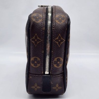 Louis Vuitton Monogram Trousse De Toilette Brown Canvas Cosmetic Bag + COA