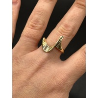 Ladies 9ct Yellow Gold Diamond Fancy Ring