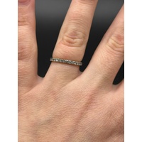 Ladies 14ct White Gold Diamond Band Ring