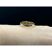 Mens 10ct Yellow Gold Diamond Signet Ring