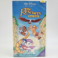 The Rescuers Down Under VHS Walt Disney Classics Animated Movie G Rated