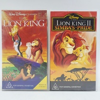 Disney Lion King 1 and 2 Simbas Pride VHS Set