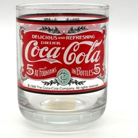 Vintage 1998 Coca-Cola 5c Fountains Bottles Drinking Glass Collectible