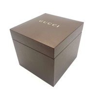 GUCCI 5500M Mens Diamond Date Quartz Watch 38mm Black Dial with Box