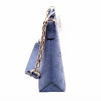 GUESS Dita Logo Shoulder Bag Handbag Blue Periwinkle Chain PU New with Tag