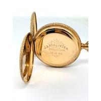Vintage 18K Gold T.T. Jones Sons Waltham Pocket Watch 1899 Very Rare
