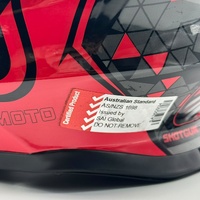 RXT A-727 Shotgun Moto Motocross Helmet Red Black Medium Off-Road MX SG