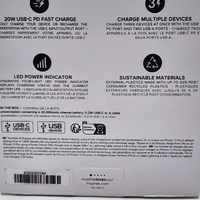 Mophie Powerstation XL 20000mAh PD Fast Charge Power Bank Portable Black