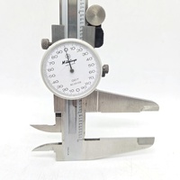 Mitutoyo 505-628 Dial Caliper 0-12 in 0-100mm Dial Wooden Case Manual