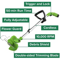 Lawn Barber SY-TV09 Cordless Grass Trimmer Edger 2-in-1 Garden Cutter
