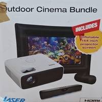 LASER PJT-BYCBL-040 1080P Outdoor Cinema Bundle 144 Inch Screen