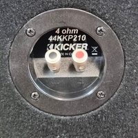 Kicker 44KKP210 10 Inch Slim Subwoofer Enclosure 4 Ohm Single Truck Box
