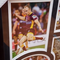 Darren Lockyer Memorabilia Framed Limited Edition 404/499 COA Broncos