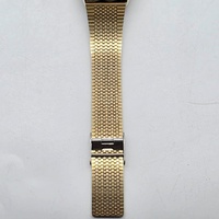 Reble Womens Quartz Watch Gold Square Case Stainless Steel Mesh RM7514