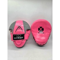 STING Boxing Focus Pads Pair Pink Curved Training Mitts MMA