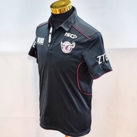 2017 Manly Warringah Sea Eagles NRL Players Polo Shirt ISC Black Small