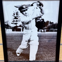Sir Donald Bradman Framed Cricket Photograph Sports Memorabilia
