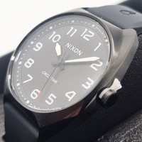 Nixon The Mullet 38mm All Black Quartz Watch Stainless Steel Silicone 10ATM