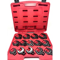 Toledo 301465 Crowfoot Wrench Set 14pc 1/2in Drive Metric 27-50mm