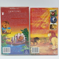 Disney Lion King 1 and 2 Simbas Pride VHS Set