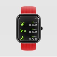 Ryze Evo Smart Watch Dark Grey Red Blue Straps Alexa Fitness Tracker