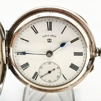 Antique 1904 Caris Bros Sterling Silver Pocket Watch Pre WW1 Working