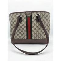 Gucci Ophidia Medium Tote Bag GG Monogram Brown Leather Italy 836849 + COA