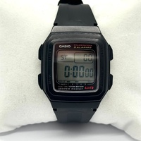 CASIO F-201WA Mens Digital Watch 5 Alarms 10 Year Battery Black Resin