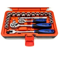 SP Tools SP20601 42pc 1/4 3/8 Drive Metric SAE Socket Set
