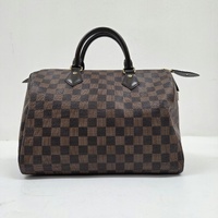Louis Vuitton Speedy 30 Bandouliere Damier Ebene Brown Handbag + COA