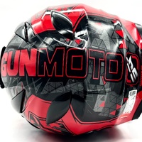 RXT A-727 Shotgun Moto Motocross Helmet Red Black Medium Off-Road MX SG
